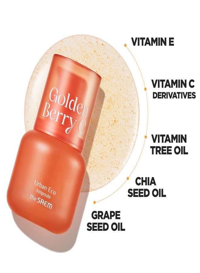 ذا سيم THESAEM Urban Eco Golden Berry C Ampoule - سيروم فيتامين للوجه بخلاصة التوت الذهبي البيروفي - توحيد لون البشرة، العناية بالعيوب، ترطيب - منتجات العناية بالبشرة الكورية النباتية للبشرة الباهتة، 1.01 أونصة سائلة. - Image 5